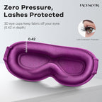 Weighted Eye Mask for Sleeping 2 Pack: Gentle Pressure Blackout Sleep Mask with 3D Contoured Cups, Zero Eye Pressure Sleep Mask for Lash Extensions, Memory Foam Travel Mask, Pink Purple