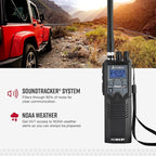 Cobra HH50WXST Handheld CB Radio - Emergency Radio with Access to Full 40 Channels and NOAA Alerts, Earphone Jack, 4 Watt Power Output, Noise Reduction and Dual Channel Monitoring, Black