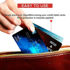 SaiTech IT 10 PK RFID Blocking Cards Protect Your Entire Wallet, Purse, and Cards from NFC Contactless Theft Wallet for Men & Women - Orange Black (10 Pack SL)