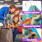 3 Pack Vintage Sea Turtle Luggage Tags for Suitcase PU Leather Travel Luggage Tag Privacy Cover ID Label for Women Men Baggage Backpack Handbag School Bag