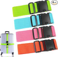 4Pcs Luggage Straps Suitcase 80In Long Adjustable Travel Accessories TSA Approved, Belts to Keep Your Suitcase Secure While Traveling, Premium Accessory for Travel Bag Closure, Multicolor