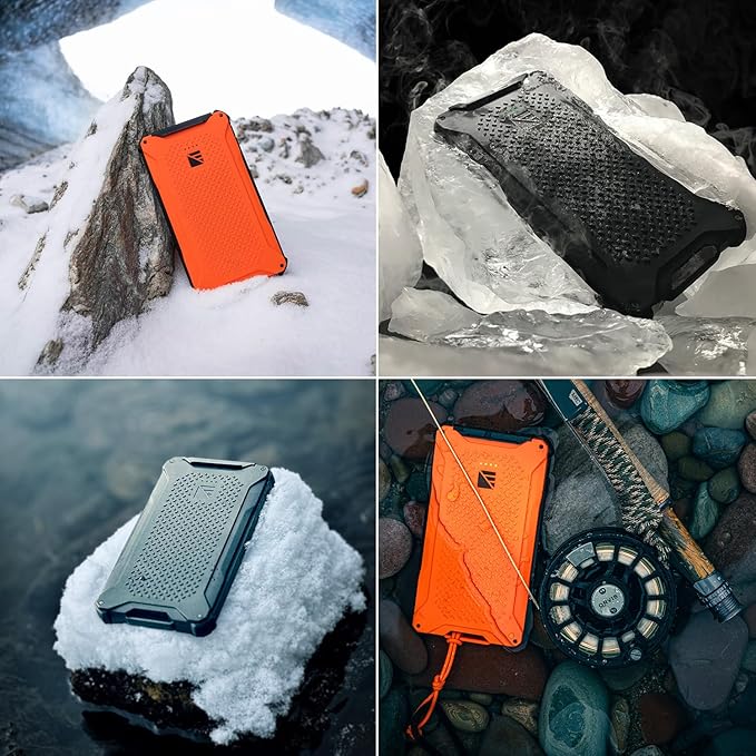 Dark Energy Poseidon Pro Indestructible Portable Charger | Fast Charging USB-C Ports, Ultra-Durable Armor Flex, 10,000 mAh, Waterproof, for Outdoor Survival & Emergency Supplies