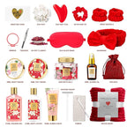 Gifts for Women, Mothers Day Gifts for Mom - 23Pcs Rose Red Gift Box Set Bath and Body Skin Care Gift Set, Spa Gift Set, Beauty Care Kit | Perfect Gift for Birthday, Valentines Day, Christmas Gift