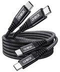 USB C to C Cable 60W [2Pack 3FT], USBC to USBC Fast Charging Cable for CarPlay Durable Braided iPhone USB C Charger Cable USB Type C Cord for iPhone 17/16/15/Pro Max, Samsung Galaxy S23 and More-Black