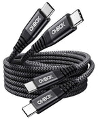 USB C to C Cable 60W [2Pack 6FT], USB Type C Fast Charging Cable for Car Durable Braided iPhone USB C Charger Cable USBC to USBC Cord for iPhone 17/16/15/Pro Max, Samsung Galaxy S23 and More-Black