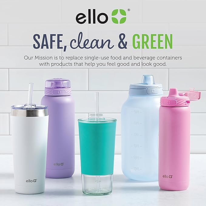 Ello 2-Pack Lunch Stack Plastic Food Storage Container Bento Box with Airtight, Leak-Proof Locking Plastic Lids and Silicone Base, BPA-Free, Freezer, Microwave, and Dishwasher Safe, Guava