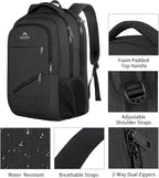 MATEIN 15.6 Inch Backpack for Men Women, 20 L Personal Item Casual Backpack Airline Approved, Water Resistant Laptop Computer Backpack with Multiple Organized Pockets, Black
