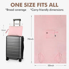 Tirrinia Travel Blanket and Pillow Set, Soft Compact Airplane Blanket with Foot Pockets, 4-in-1 Travel Essentials for Women Men, Portable Travel Gifts for Her, Travel Blanket for Airplanes, Cars