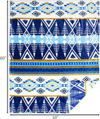 CARSTENS, INC. Travel Blanket, Premium Compact 2-in-1 Airplane Blanket/Pillow, Open Sky Blue Aztec