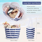 KALIDI Beach Tote Bag Women Large Waterproof Sandproof Shoulder Handbag Packable Grocery Bag Hobo Purse for Picnic Vacation