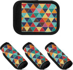 2Pcs Luggage Handle Wrap Suitcase Identifier Handle Covers Tags Soft Travel Bags Luggage Handle Gripper Accessories for Airplane Flying Rule Graph Pattern