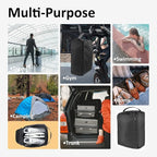 Gloppie Shoe Bags for Travel - Portable Shoes Storage Bag, Shoe Pouch, Shoe Packing Cubes for Men Women - Classic Black