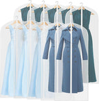 Simple Houseware 55-Inch Clear Garment Bags with Zipper for Suits, Dresses, Costumes, Uniforms - 10 Pack