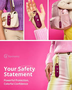 Vantamo Personal Alarm for Self Defense with Low Battery Notice, Strobe Light & Extra Loud 130 dB Double Speakers Safety Keychain Set for Women, Rechargeable Panic Button for Womens Self Defense