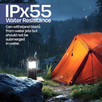 Rechargeable Camping Lantern, Pack of 2 - LED Camping Lantern Battery Powered, Waterproof Solar Lantern for Emergency, Hiking & Power Outages | USB-C Rechargeable, Collapsible, 360° Light