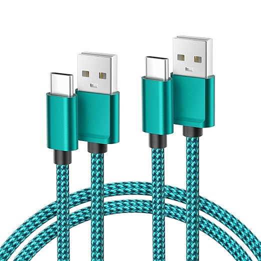 Basesailor for iPhone 17 16 Pro Max Charger Cord,USB to USB C Cable,Type C Charging Power Cord for Apple 17e 15 iPad 10 Air 4 5,Samsung Galaxy S26 S25 S24 S23,Green,2Pack 10FT(3M)