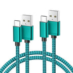 Basesailor for iPhone 17 16 Pro Max Charger Cord,USB to USB C Cable,Type C Charging Power Cord for Apple 17e 15 iPad 10 Air 4 5,Samsung Galaxy S26 S25 S24 S23,Green,2Pack 3.3FT(1M)