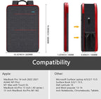 ZINZ Slim & Expandable Laptop Backpack Water Resistant Backpack Travel Backpack Compatible with MacBook Air/Pro/Neo 13-14 inch, XPS 13/14, Surface 13.5" and Most 13-14 Notebooks，B01RD01