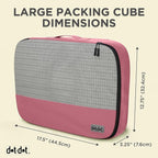 Large Packing Cubes for Travel - 5pc Packing Cubes for Suitcases - Lightweight Luggage Organizer Bags (Non-Compression)