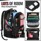 YOREPEK Large Backpack for Men, Extra Large Laptop Backpacks for Men Women, Water Resistant Travel Backpack Airline Approved Business Work Bag Fits 17 Inch Computer, Black