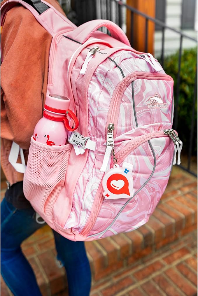 High Sierra Swerve Daypack, Pink Marble - Bubblegum Pink, One Size