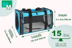 Soft-Sided Pet Carrier for Cats Small Dogs of 15 Lbs Medium Blue
