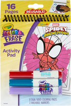 Crayola Color & Erase Reusable Activity Pad - Spidey and His Amazing Friends, Erasable Coloring Pages, Spiderman Toy for Toddlers, Travel Activity