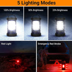 Camping Lantern, 3200LM LED Lanterns for Power Outages, 4600mAh Phone Charger & Rechargeable Lantern, 5 Light Modes Camping Lights & Lanterns for Hurricane/Emergency, Camping Accessories-2 Pcs