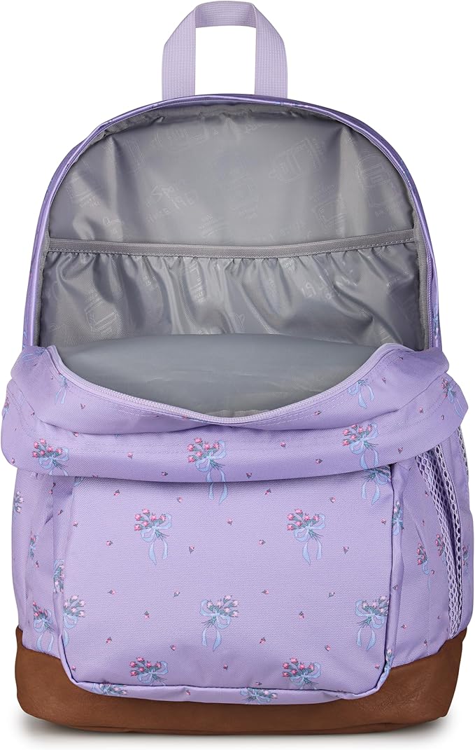 JanSport Cool Backpack with 15-inch Laptop Sleeve, Large Computer Bag Rucksack with 2 Compartments, Ergonomic Straps, Pastel Petals - Lilac
