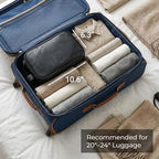 Elviros Toiletry Bag for Men, Large Travel Shaving Dopp Kit Water-resistant Bathroom Toiletries Organizer PU Leather Cosmetic Bags Fathers Day Gift(Medium, Black)