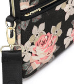 kayond Black Rose Patten water-resistant Laptop Shoulder Messenger Bag Case Sleeve for 15 Inch 15.6 Inch Laptop,Laptop Briefcase