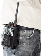 Tactical Molle Radio Holster Holder Case Military Heavy Duty Pouch Bag for Two Ways Walkie Talkies Adjustable Storage with 1 Pack Patch