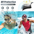 Seago 2 Pack Swimming Goggles Anti-fog Anti-UV Silicone Swim Goggles Adult Women Men