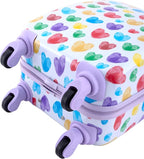 Travelers Club 5 Piece Kids' Luggage Set, Thumbprint Heart