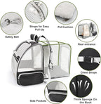 Texsens Innovative Traveler Bubble Backpack Pet Carriers for Cats and Dogs (Expandable-Black)