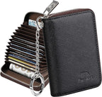 FurArt Zipper Wallet Women, RFID Blocking Credit Card Wallet, Business Card Holder, Compact Size KeyChain Wallet