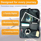Airplane Seat Storage Pocket, International Travel Essentials,Airplane Pocket Organizer, Airplane Travel Accessories,Removable Toiletry Bag Designed