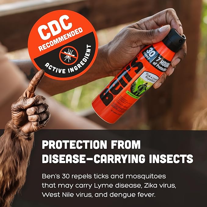 Ben's Tick & Insect Repellent Eco Spray - Bug Spray with 30% DEET for Mosquitoes, Ticks & More - Up to 7 Hours of Protection - Fragrance-Free - 6 oz (2 Pack)