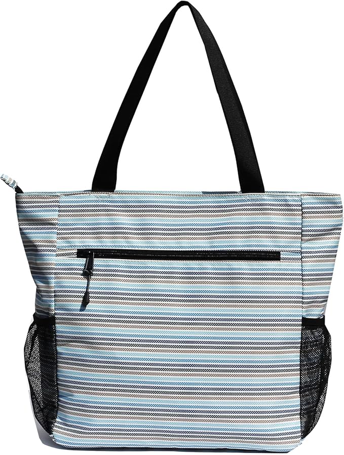 ESVAN Original Floral Tote Bag Large Shoulder Bag with Multi Pockets for Gym Travel Beach Daily Bags