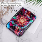 ELFISH Mini RFID Aluminum Wallet Credit Cards Holder Business Card Case Metal ID Case for Men Women (Gorgeous flower)