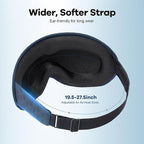 Weighted Blackout Sleep Mask for Men: 3D Contoured Zero Eye Pressure Sleep Mask for Stress Relief, Deep Sleep & Airplane Travel Essentials, Night Shift, Office Nap, Adjustable Strap, Blue
