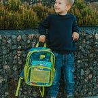 mommore Clear Backpack for Boys Kids Clear Bookbag for School Heavy Duty 15 Inch See Through Backpack Dinosaur Transparent Bag