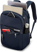 Samsonite Elevation Plus Backpack - Recyclex® RPET Body Fabric With Quick-Access Stash Pocket - Expands 1.5inches - AirTag™ Holder - Laptop Pouch - Midnight Blue