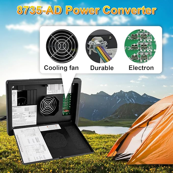 WF-8735-AD Power Converter/Charger, Black wf-8735-P 30 Amp Power Center,30/35 Amp DC Output, WF-8700 Series 30 amp rv Converter Battery Chargers for rv,Camper,caravans,Travel Trailer