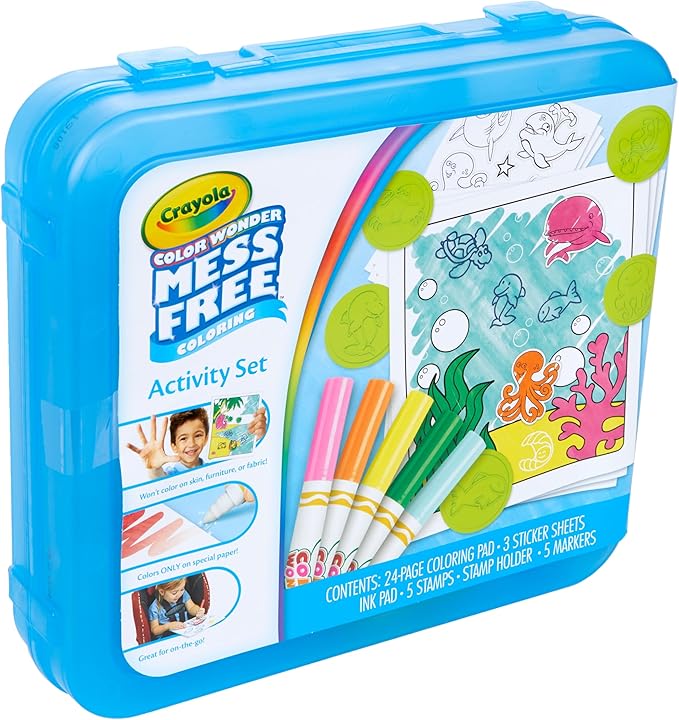 Crayola Color Wonder Mess Free Coloring Activity Set (30+ Pcs), Essential Easter Basket Stuffers for Kids, Travel Art Kit, Gift for Toddlers, Ages 3+ (Pack of 4)