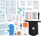 Breakwater Supply™ Waterproof First Aid Kit Dry Bag Bug Out Bag Preloaded with Emergency Survival Prepper Supplies for Boating, Camping, Fishing + Carabiner, Floating, Reflective, AFAK/IFAK Trauma Kit