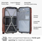 Traveler's Choice Maxporter II Polycarbonate Hardside Trunk with Spinner Wheels, Red, 31-Inch Large Trunk