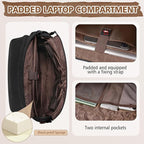 RAINSMORE Messenger Bag for Men 15.6-17.3 Inch Laptop Bag Water-resistant Canvas Briefcase Computer Satchel for Work College