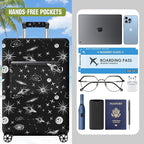 bvya Luggage Suitcase Covers for Luggage, Elastic Luggage Cover Protector Scratch Resistant Travel Essentials Suitcase Cover Fits 18 inch Luggage with Luggage Handle Cover and Luggage Tag