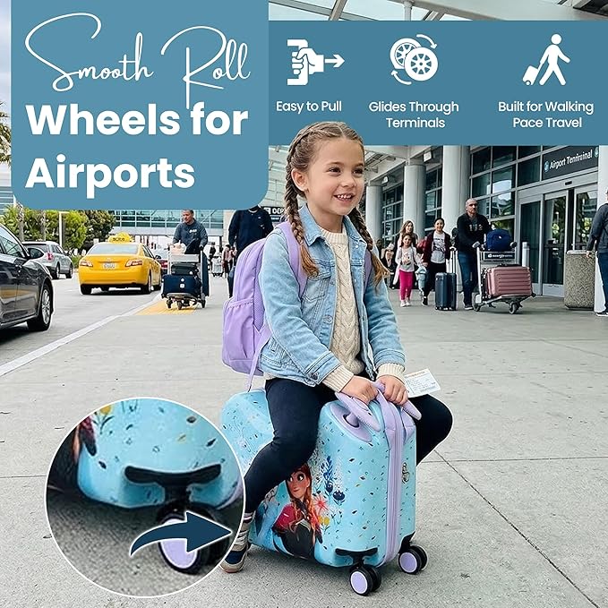 Bioworld Frozen Elsa and Anna Ride-On Luggage For Kids & Toddlers
